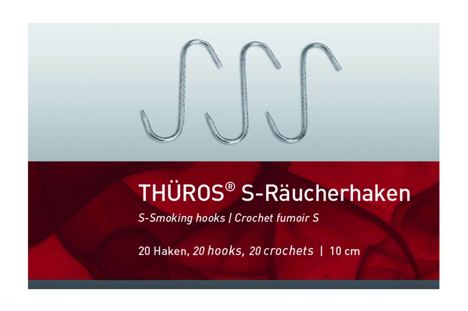 Thüros Räucherhaken S-Form 10 Cm, 20 Stück 1 Thüros Räucherhaken S-Form 10 Cm, 20 Stück