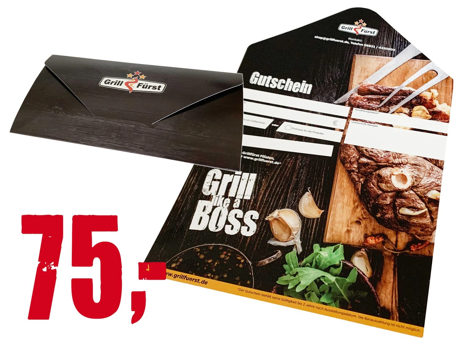 Grillfürst Geschenk Gutschein 75€ 1 Grillfürst Geschenk Gutschein 75€