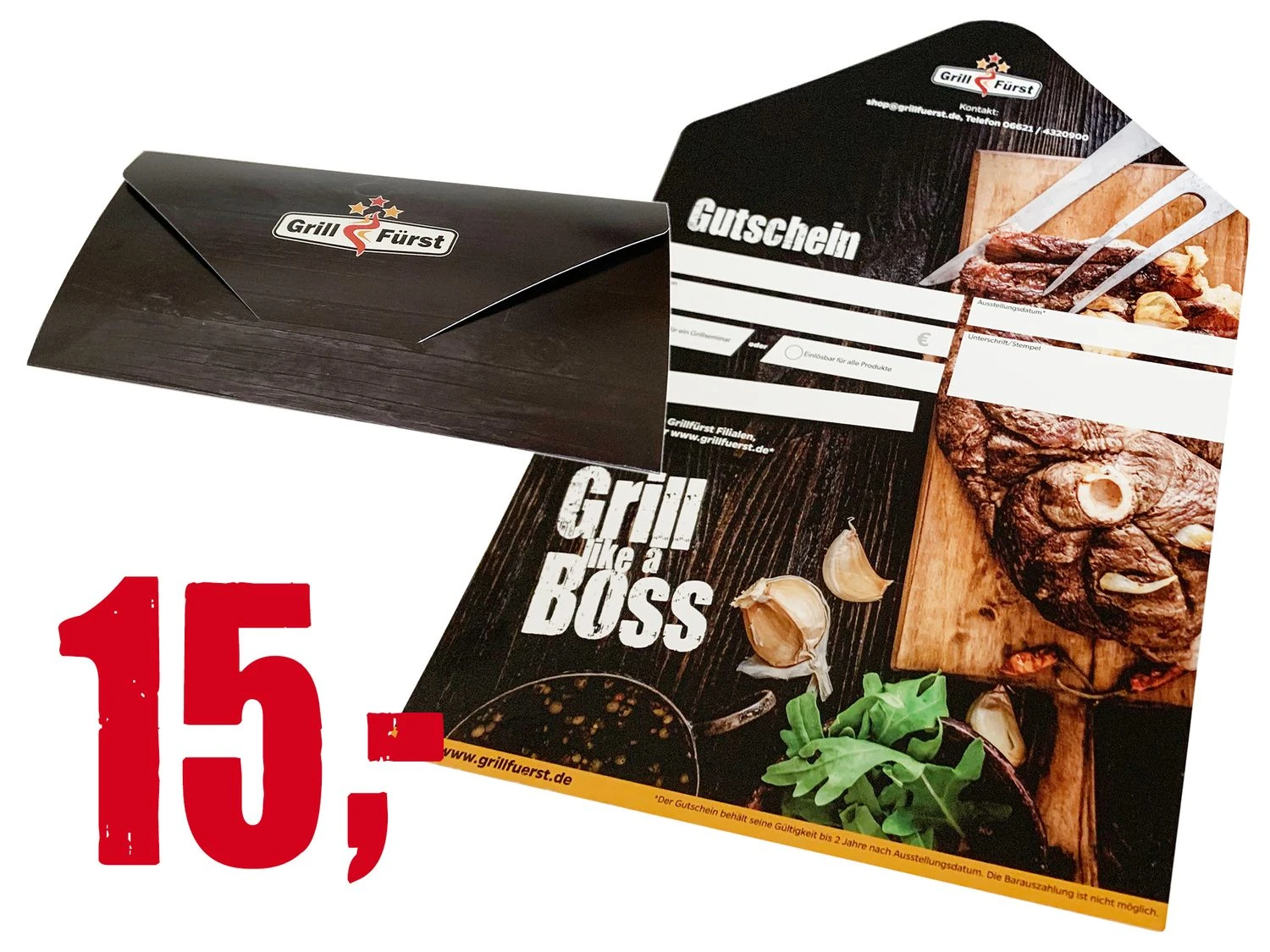 Grillfürst Geschenk Gutschein 15€ 1 Grillfürst Geschenk Gutschein 15€