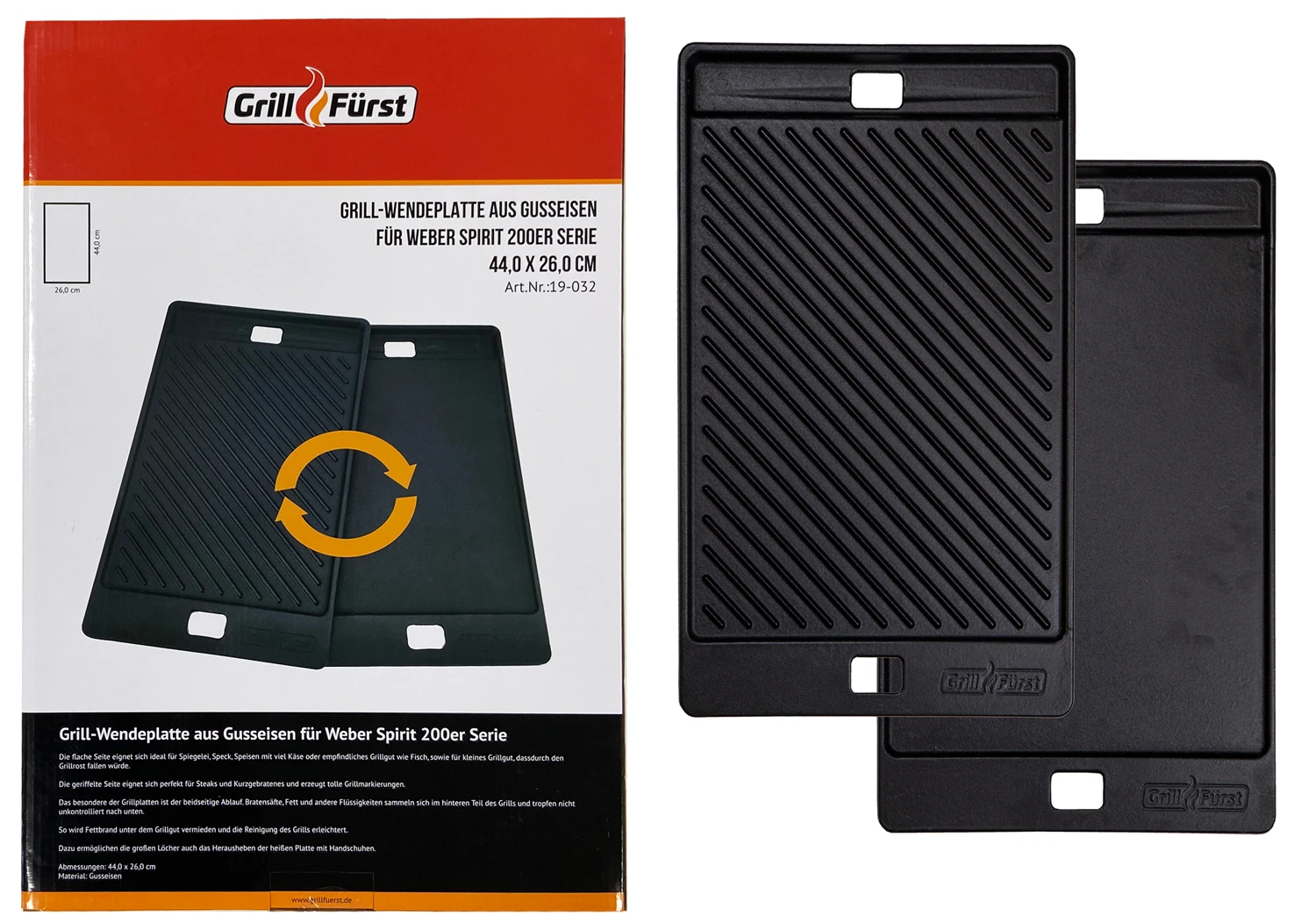 Grillfürst Grillplatte Gusseisen Für Weber Spirit 200 44,2 X 26,4 Cm 1 Grillfürst Grillplatte Gusseisen Für Weber Spirit 200 44,2 X 26,4 Cm