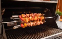 Grillfürst Edelstahl Schaschlikset Für Drehspieße - Mit 6 Spießen, 45 Cm -Rosle Grills Geschaft 20 106 Schaschlikspiess Halter 45 cm