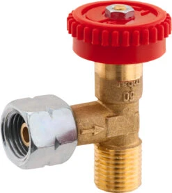 GOK Gas Regulierventil Mit 90 Grad Abgang / 1/4 Zoll Linksgewinde