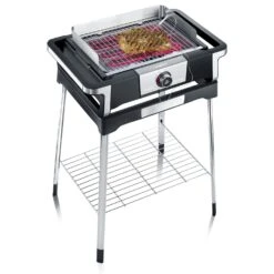 Severin Elektrogrill SENOA Digital Boost S - Boost Zone 500°C - Mit Untergestell - 3.000 W
