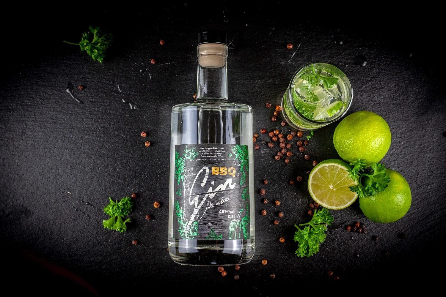 Grillfürst BBQ Gin - Gin Like A Boss, 45 % Vol. 0,5l 3 Grillfürst BBQ Gin - Gin Like A Boss, 45 % Vol. 0,5l – Bild 3
