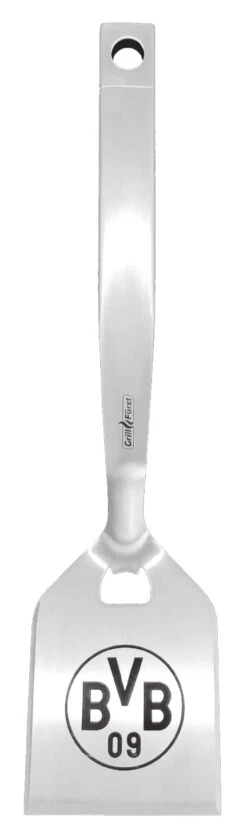 Grillfürst Premium Grillbesteck Set Mit Grillzange, -Wender Und -Gabel - Borussia Dortmund Edition In Geschenkverpackung -Rosle Grills Geschaft BVB Premium Grillwender Edelstahl