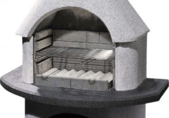 Buschbeck Gartenkamin Valenzia Weiß-anthrazit