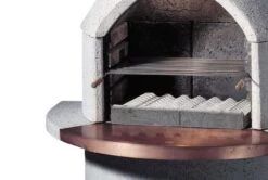 Buschbeck Gartenkamin Rondo Weiß Mit Kupferblende