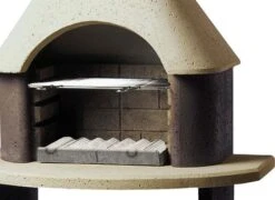 Buschbeck Gartenkamin Montana Weiß-braun