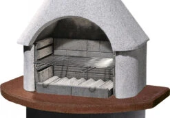 Buschbeck Gartenkamin Palma Weiß-rot