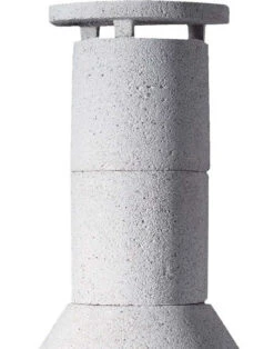 Buschbeck Gartenkamin Rondo Weiß-braun Mit Kupferblende -Rosle Grills Geschaft Buschbeck Grillkamin Rondo Abzug 1