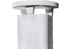 Buschbeck Gartenkamin San Remo Weiß-braun Mit Kupferblende -Rosle Grills Geschaft Buschbeck Grillkamin San Remo Abzug