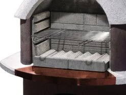 Buschbeck Gartenkamin San Remo Weiß-braun Mit Kupferblende