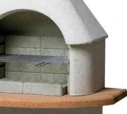 Buschbeck Gartenkamin Carmen Mit Tisch Grau-terra