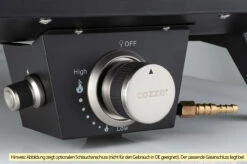 COZZE Pizzaofen Gas 34 Cm (13") Mit Thermometer - Inkl. Pizzastein -Rosle Grills Geschaft COZZE PizzaofenGas Anschluss 1