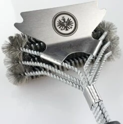 Grillfürst Grillbürste - Eintracht Frankfurt Edition - Edelstahl, Mit Breitem 3-fach Bürstenkopf Und Schaber