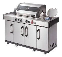 Enders Gasgrill Kansas II Pro 4 SIK Profi Turbo -Rosle Grills Geschaft Enders Gasgrill Kansas II Pro 4 SIK Profi Turbo Seitenkocher