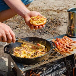 Fennek 4Fire - Mobiler 2-Zonen Grillrost -Rosle Grills Geschaft Fennek 4Fire Grillrost Fruehstueck