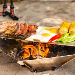 Fennek 4Fire - Mobiler 2-Zonen Grillrost -Rosle Grills Geschaft Fennek 4Fire Grillrost Hexagon Spiegelei