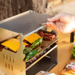 Fennek Edelstahl Plancha / Grillplatte -Rosle Grills Geschaft Fennek Edelstahl Plancha Grillplatte Deckel