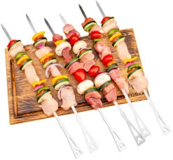 Fennek Grillspieße Lang 6er Set -Rosle Grills Geschaft Fennek Grillspiesse lang belegt