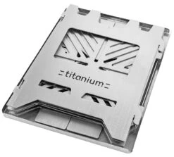 Fennek Hobo Kocher Premium Zum Klappen / Titan Mit Tasche Und Aschewanne -Rosle Grills Geschaft Fennek Hobo Kocher Premium Titan zusammengeklappt