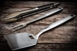 Grillfürst Premium Edelstahl Grillbesteck Set Mit Grillzange, -Wender Und -Gabel -Rosle Grills Geschaft Flaschenoeffner Grillwender