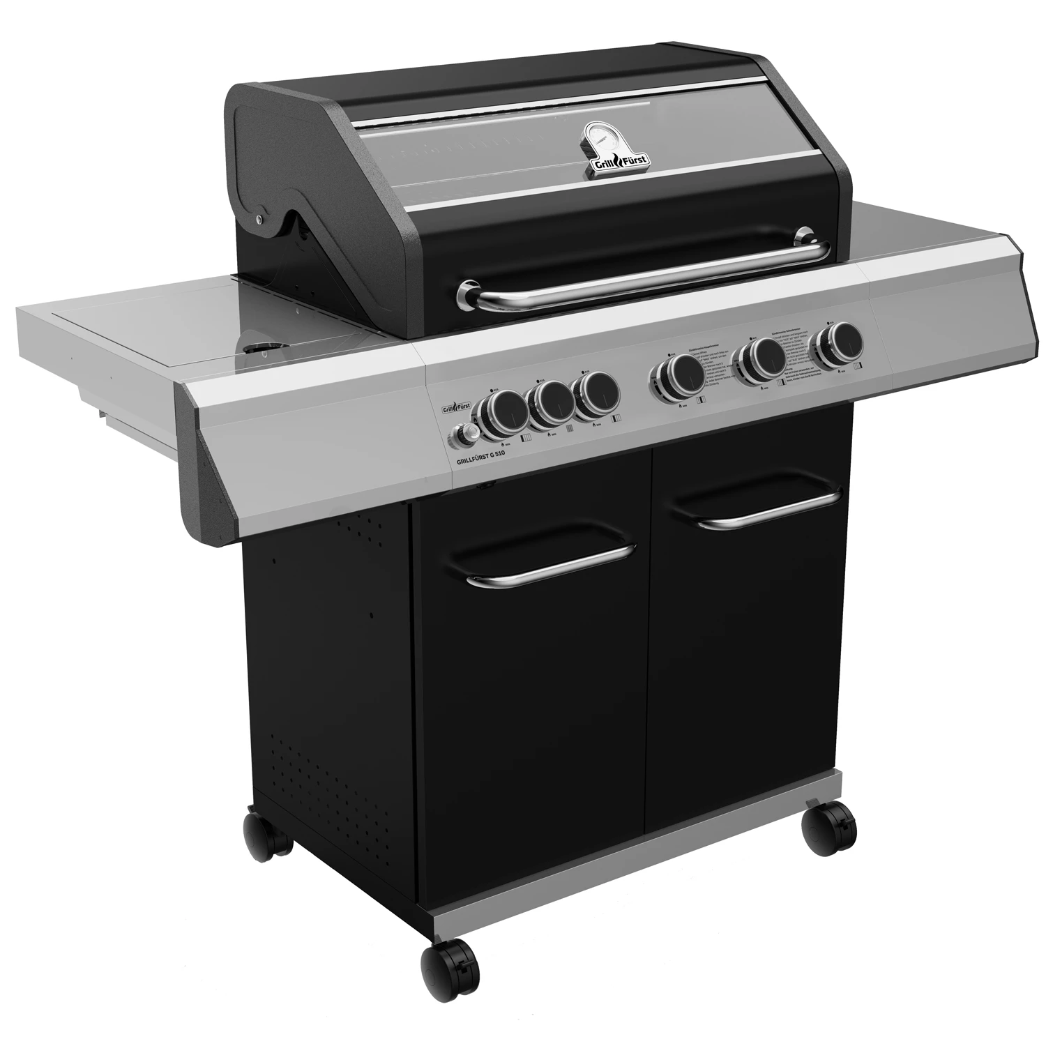 Grillfürst G510G Grill Control Edition 5-Brenner Gasgrill Mit Grill Control, Hochtemperaturbrenner Und Gusseisen Rosten 3 Grillfürst G510G Grill Control Edition 5-Brenner Gasgrill Mit Grill Control, Hochtemperaturbrenner Und Gusseisen Rosten – Bild 3