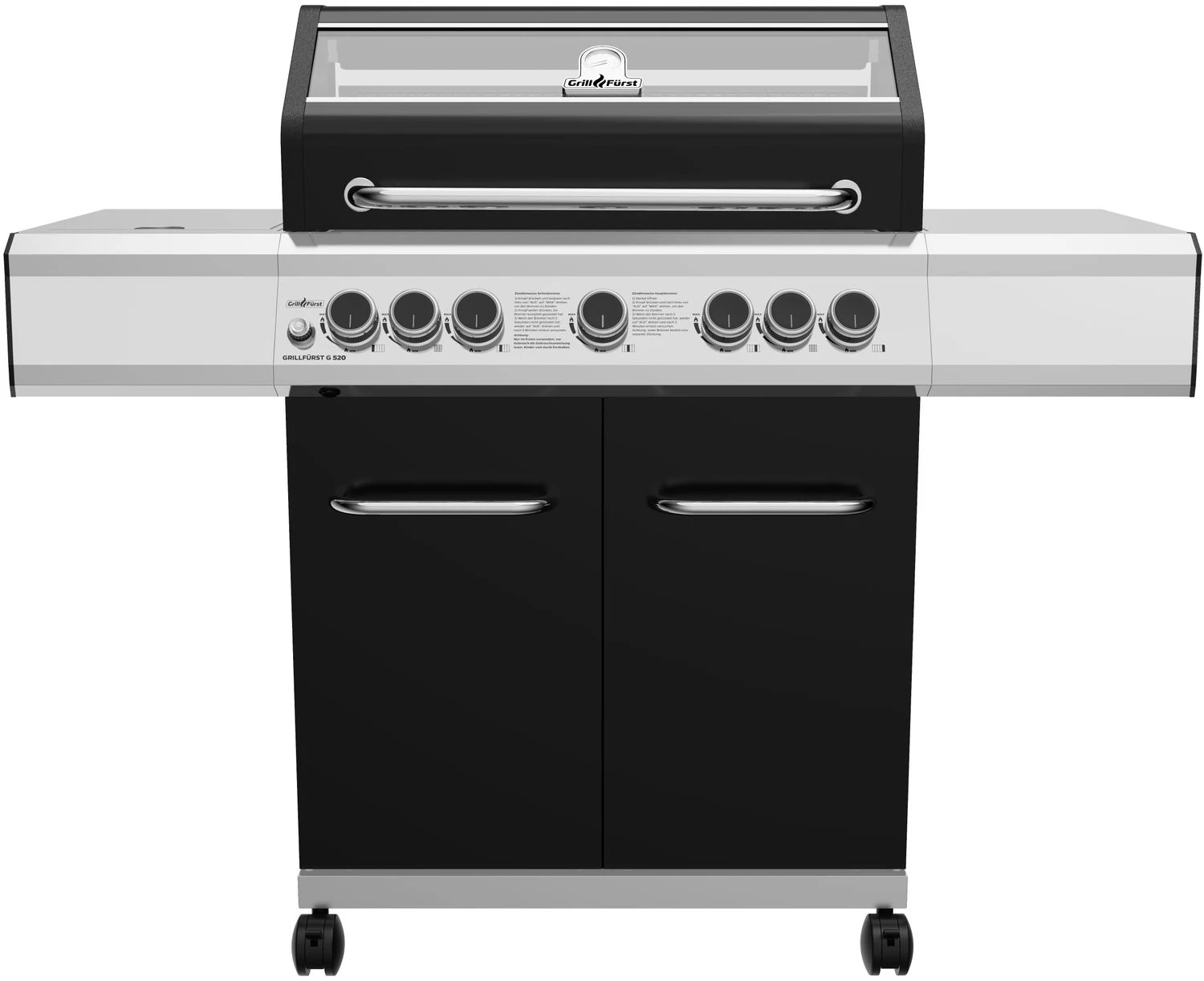 Grillfürst G520E Grill Control Edition 5-Brenner Gasgrill Mit Grill Control, Hochtemperaturbrenner, Heckbrenner Und Edelstahl Rosten 1 Grillfürst G520E Grill Control Edition 5-Brenner Gasgrill Mit Grill Control, Hochtemperaturbrenner, Heckbrenner Und Edelstahl Rosten