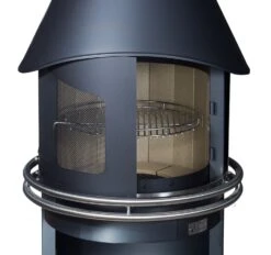 Girse Grillkamin Edelstahl Vesuv Typ 2 M/17 Inkl. Umlauftür / Grau