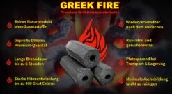 Greek Fire Holzkohlebriketts 10kg -Rosle Grills Geschaft Greek Fire Vorteile 1