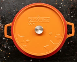 Grillfürst Emaillierter Dutch Oven Ohne Füsse DO4 - Orange 8 Grillfürst Emaillierter Dutch Oven Ohne Füsse DO4 - Orange -Rosle Grills Geschaft Grillfuerst Dutch Oven DO4 orange Deckel Emaillie