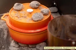 Grillfürst Emaillierter Dutch Oven Ohne Füsse DO6 - Orange 10 Grillfürst Emaillierter Dutch Oven Ohne Füsse DO6 - Orange -Rosle Grills Geschaft Grillfuerst Dutch Oven farbig Beispiel DO7 5 orange Briketts 1