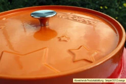 Grillfürst Emaillierter Dutch Oven Ohne Füsse DO12 - Rot 10 Grillfürst Emaillierter Dutch Oven Ohne Füsse DO12 - Rot -Rosle Grills Geschaft Grillfuerst Dutch Oven farbig DO12 orange Deckel 1