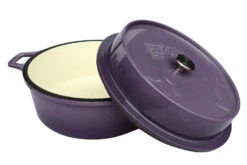Grillfürst Emaillierter Dutch Oven Ohne Füsse DO4 - Lila