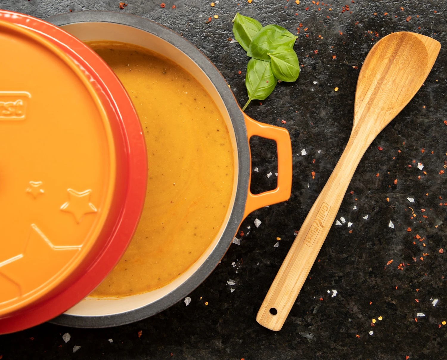 Grillfürst Emaillierter Dutch Oven Ohne Füsse DO4 - Orange 4 Grillfürst Emaillierter Dutch Oven Ohne Füsse DO4 - Orange – Bild 4