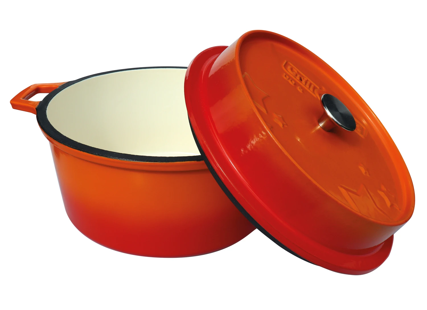 Grillfürst Emaillierter Dutch Oven Ohne Füsse DO6 - Orange 1 Grillfürst Emaillierter Dutch Oven Ohne Füsse DO6 - Orange