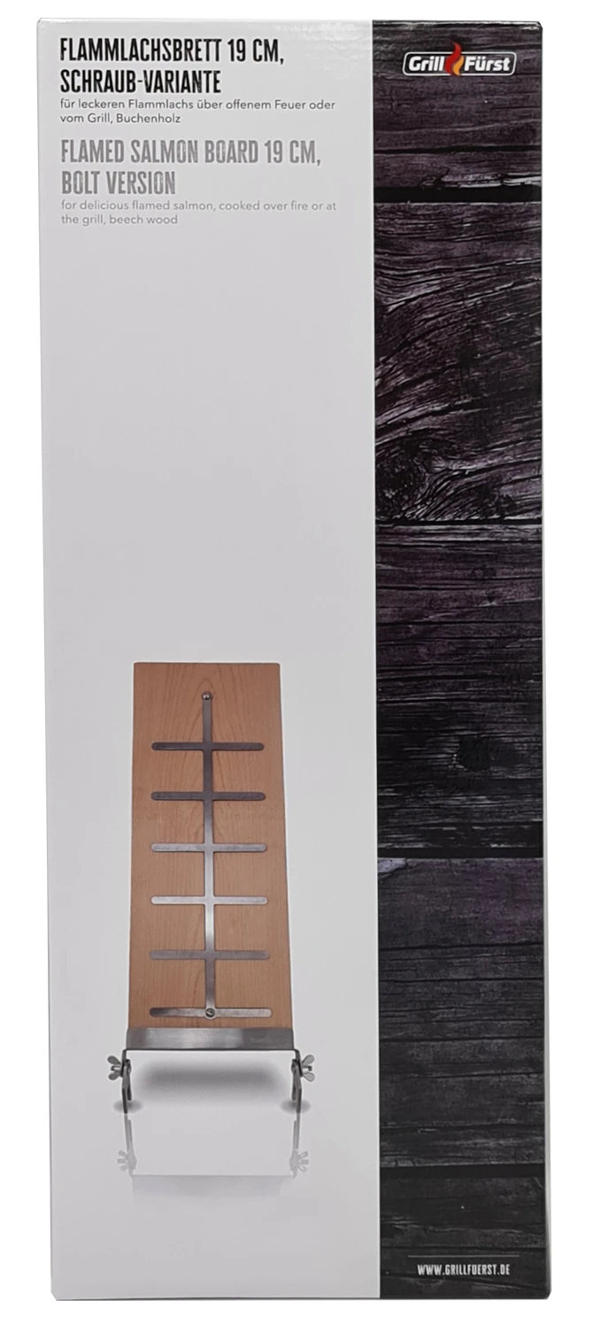 Grillfürst Flammlachsbrett Buche 19 X 50 Cm Schraub-Variante - Mit Optimierter Halterung 2 Grillfürst Flammlachsbrett Buche 19 X 50 Cm Schraub-Variante - Mit Optimierter Halterung – Bild 2