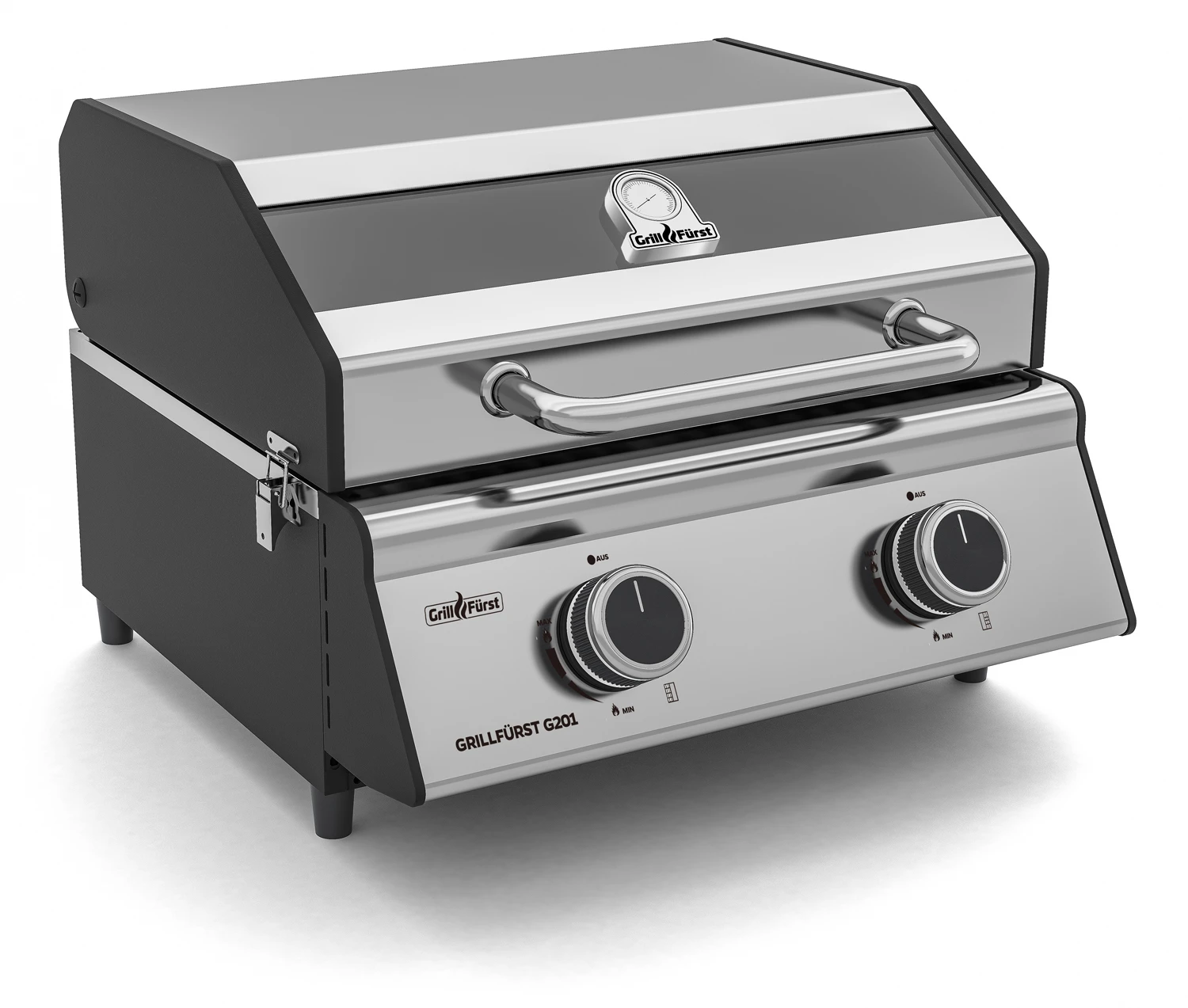 Grillfürst G201E 2-Brenner Gasgrill Portabel V2 - Wohnmobilgrill - 30mbar (EU-Gasgrill) 3 Grillfürst G201E 2-Brenner Gasgrill Portabel V2 - Wohnmobilgrill - 30mbar (EU-Gasgrill) – Bild 3
