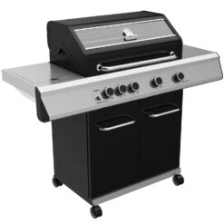 Grillfürst G410G Grill Control Edition 4-Brenner Gasgrill Mit Grill Control, Hochtemperaturbrenner Und Gusseisen Rosten -Rosle Grills Geschaft Grillfuerst Gasgrill G410G seitlich 2