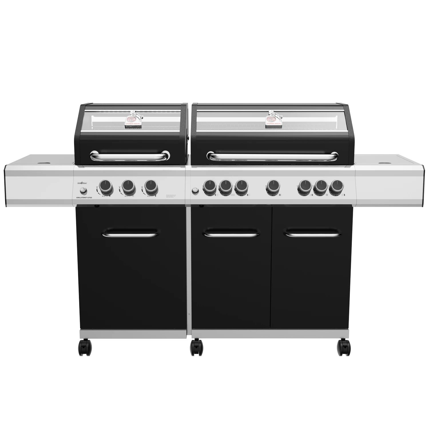 Grillfürst G750G Grill Control Edition 7-Brenner Doppelkammer - Gasgrill Mit Grill Control, Hochtemperaturbrenner, Seitenkocher, Heckbrenner Und Gusseisen Rosten 2 Grillfürst G750G Grill Control Edition 7-Brenner Doppelkammer - Gasgrill Mit Grill Control, Hochtemperaturbrenner, Seitenkocher, Heckbrenner Und Gusseisen Rosten – Bild 2