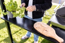 Grillfürst Premium Grillpavillon Aus Stahl Mit Wetterfestem Metalldach Und Ablageflächen -Rosle Grills Geschaft Grillfuerst Grillpavillon Ablage