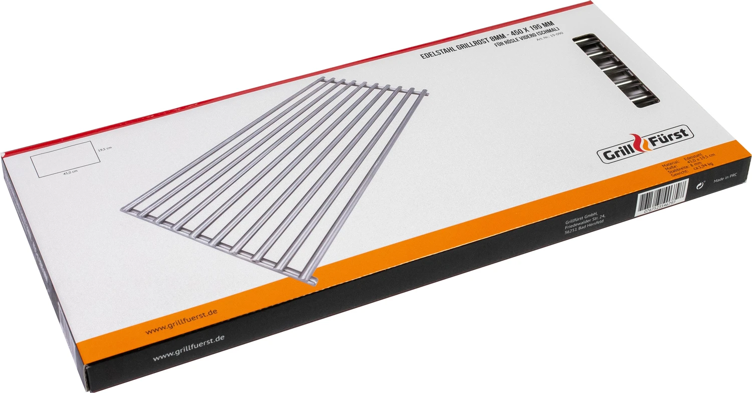 Grillfürst Edelstahl Grillrost Für Rösle Videro G3/G4 Bis 2020, Schmal (45 X 19,5 Cm) 1 Grillfürst Edelstahl Grillrost Für Rösle Videro G3/G4 Bis 2020, Schmal (45 X 19,5 Cm)