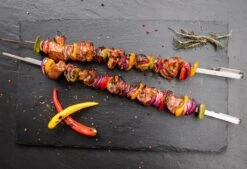 Grillfürst Edelstahl Spieße 60 Cm - 6er Set - Kompatibel Mit Schaschlikset Für Drehspieß -Rosle Grills Geschaft Grillfuerst Grillspiesse Edelstahl 60 cm