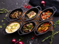 Grillfürst Gusseisen Pfännchen / Servierpfännchen, 6er Set -Rosle Grills Geschaft Grillfuerst Gusseisen Servierpfaennchen Pfannen