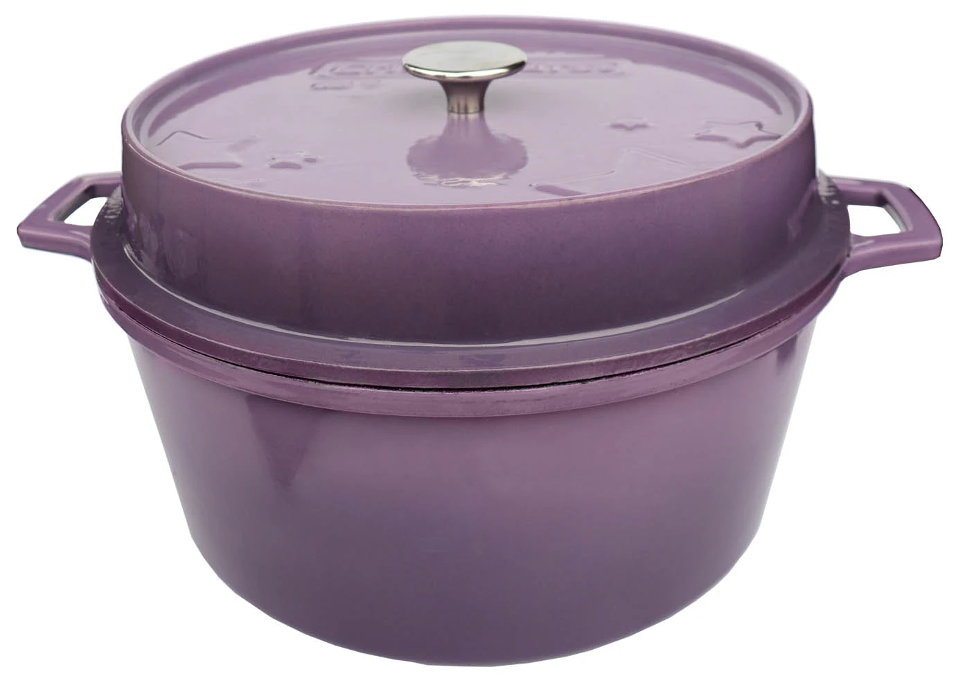 Grillfürst Emaillierter Dutch Oven Ohne Füsse DO9 - Lila 2 Grillfürst Emaillierter Dutch Oven Ohne Füsse DO9 - Lila – Bild 2