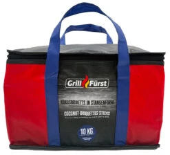 Grillfürst Kokosbriketts In Stangenform - 20 Kg - Ideal Für Dutch Oven Und Grill -Rosle Grills Geschaft Grillfuerst Kokosbriketts Stangenbriketts 10kg Tragetasche 1