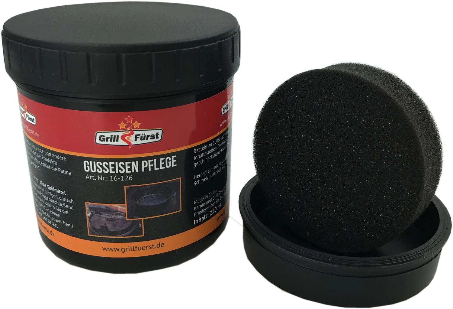 Grillfürst Kokosnuss-Pflegepaste Für Gusseisen / Dutch Oven 250ml Mit Schwamm 5 Grillfürst Kokosnuss-Pflegepaste Für Gusseisen / Dutch Oven 250ml Mit Schwamm – Bild 5