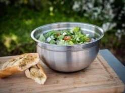 Grillfürst BBQ 3er Edelstahlschüssel Set Mit Glasdeckel -Rosle Grills Geschaft Grillfuerst Salatschuessel Grillsalat