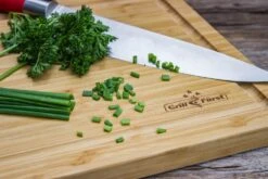 Grillfürst Schneidebrett Set, 2 Kleine Schneidebretter 39 X 26cm, 1 Großes Schneidebrett 50 X 30cm -Rosle Grills Geschaft Grillfuerst Schneidebrett klein Lauch