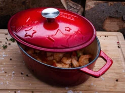 Grillfürst Dutch Oven Sternentöpfchen / Gusseisen Bräter - Emailliert - M - Rot -Rosle Grills Geschaft Grillfuerst Sternentoepfchen Braeter M rot